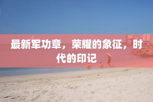 最新军功章，荣耀的象征，时代的印记