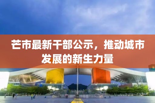 芒市最新干部公示，推动城市发展的新生力量