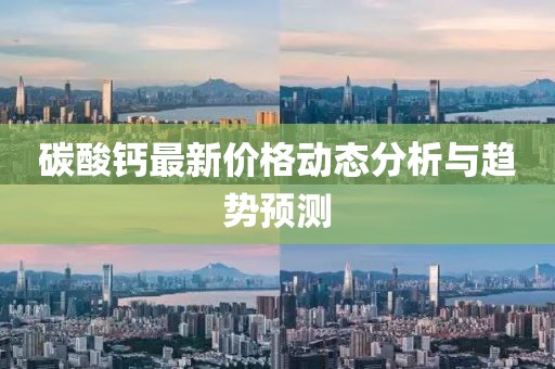 碳酸钙最新价格动态分析与趋势预测