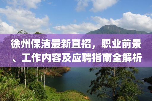 徐州保洁最新直招，职业前景、工作内容及应聘指南全解析