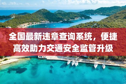 全国最新违章查询系统，便捷高效助力交通安全监管升级