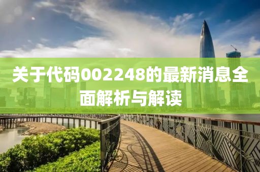关于代码002248的最新消息全面解析与解读