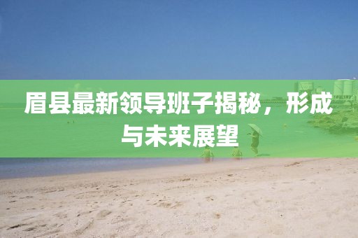 眉县最新领导班子揭秘，形成与未来展望