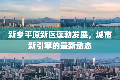 新乡平原新区蓬勃发展，城市新引擎的最新动态