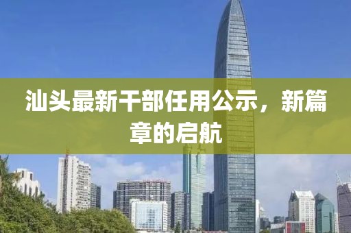 汕头最新干部任用公示，新篇章的启航