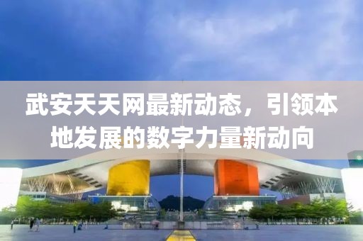 武安天天网最新动态，引领本地发展的数字力量新动向