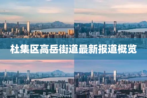 杜集区高岳街道最新报道概览