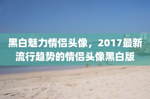 黑白魅力情侣头像，2017最新流行趋势的情侣头像黑白版