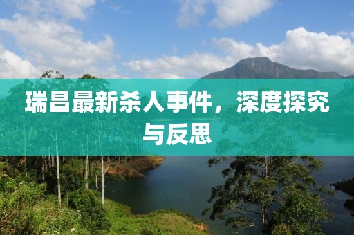 瑞昌最新杀人事件，深度探究与反思