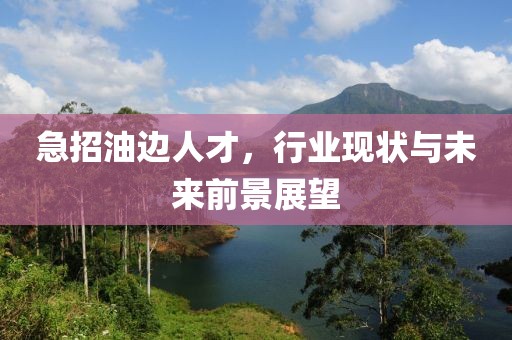 急招油边人才，行业现状与未来前景展望