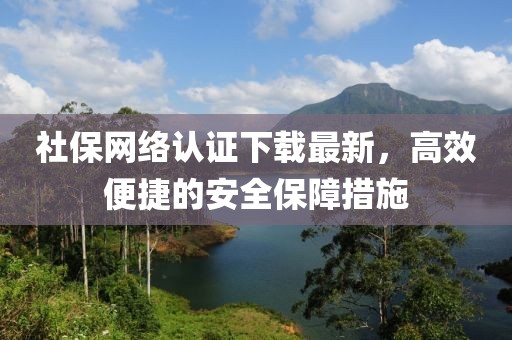 社保网络认证下载最新，高效便捷的安全保障措施