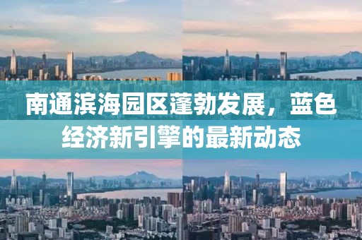 南通滨海园区蓬勃发展，蓝色经济新引擎的最新动态
