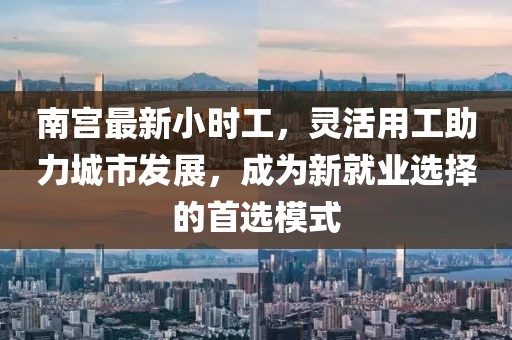 南宫最新小时工，灵活用工助力城市发展，成为新就业选择的首选模式