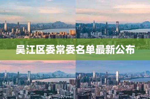 吴江区委常委名单最新公布