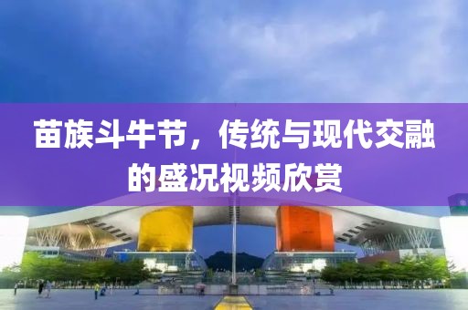 苗族斗牛节，传统与现代交融的盛况视频欣赏