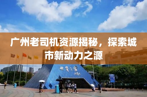 广州老司机资源揭秘，探索城市新动力之源