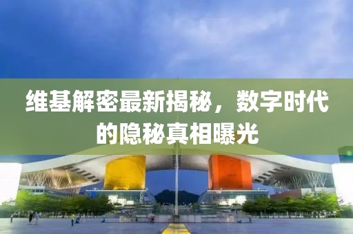 维基解密最新揭秘，数字时代的隐秘真相曝光