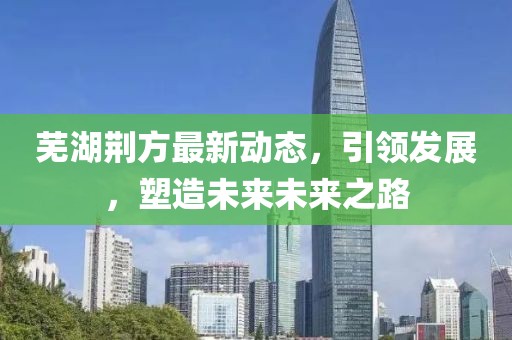芜湖荆方最新动态，引领发展，塑造未来未来之路