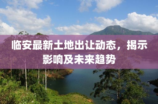 临安最新土地出让动态，揭示影响及未来趋势
