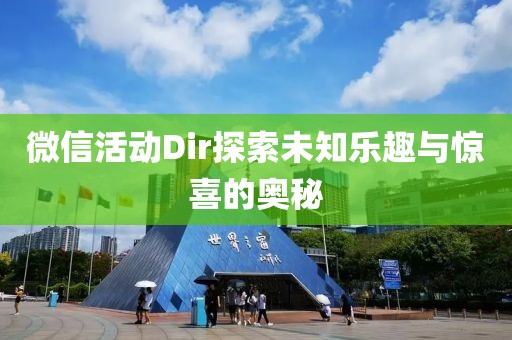 微信活动Dir探索未知乐趣与惊喜的奥秘