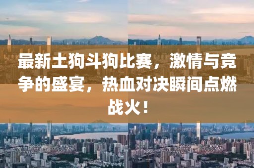 最新土狗斗狗比赛，激情与竞争的盛宴，热血对决瞬间点燃战火！