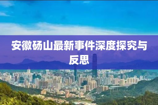 安徽砀山最新事件深度探究与反思