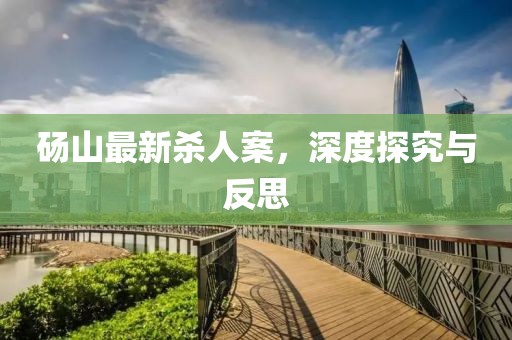 砀山最新杀人案，深度探究与反思