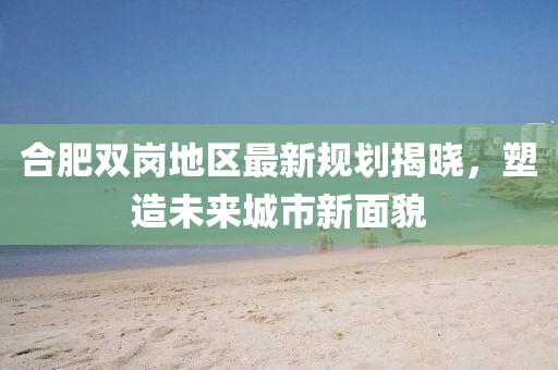 合肥双岗地区最新规划揭晓，塑造未来城市新面貌