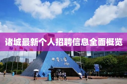 诸城最新个人招聘信息全面概览