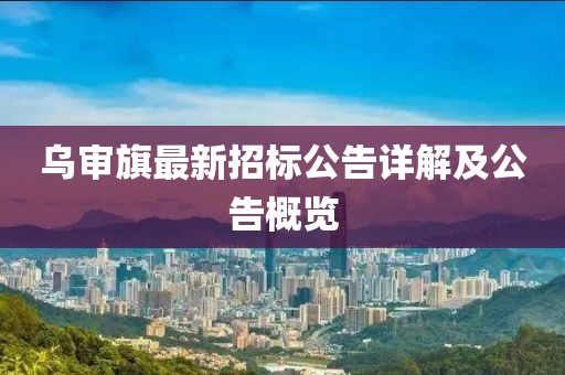 乌审旗最新招标公告详解及公告概览