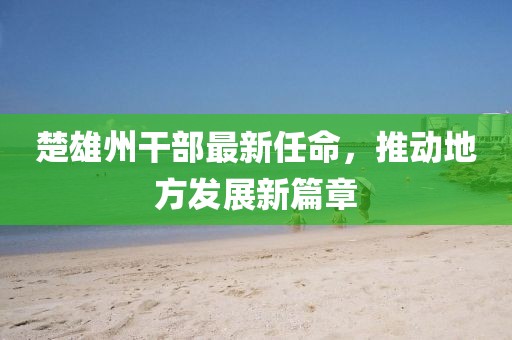 楚雄州干部最新任命，推动地方发展新篇章