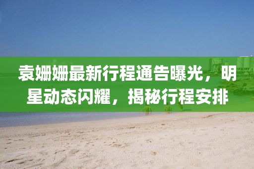 袁姗姗最新行程通告曝光，明星动态闪耀，揭秘行程安排