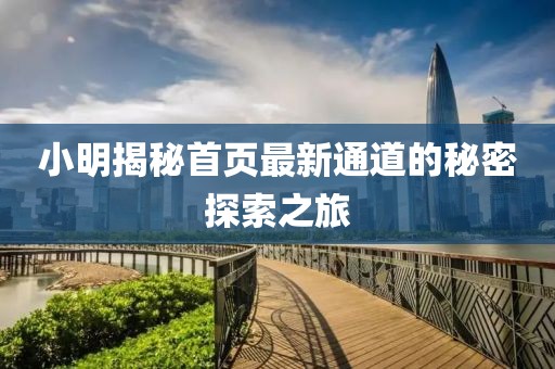 小明揭秘首页最新通道的秘密探索之旅