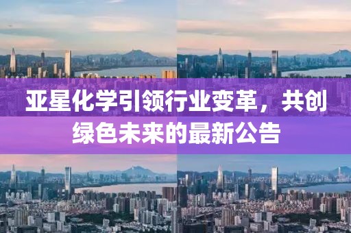 亚星化学引领行业变革，共创绿色未来的最新公告