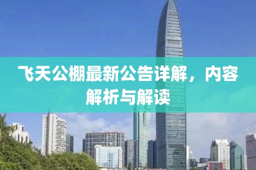飞天公棚最新公告详解，内容解析与解读