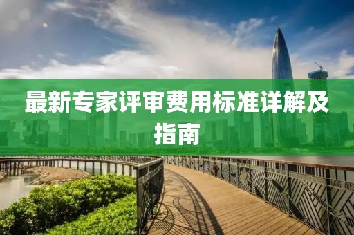 最新专家评审费用标准详解及指南