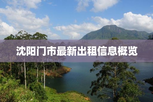 沈阳门市最新出租信息概览