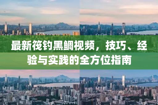 最新筏钓黑鲷视频，技巧、经验与实践的全方位指南