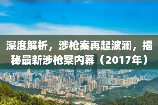 深度解析，涉枪案再起波澜，揭秘最新涉枪案内幕（2017年）