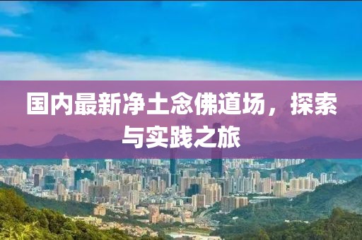 国内最新净土念佛道场，探索与实践之旅