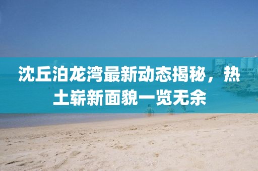 沈丘泊龙湾最新动态揭秘，热土崭新面貌一览无余