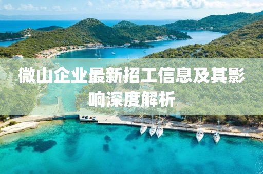 微山企业最新招工信息及其影响深度解析