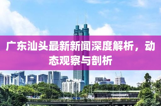 广东汕头最新新闻深度解析，动态观察与剖析