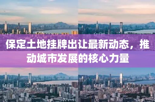 保定土地挂牌出让最新动态，推动城市发展的核心力量