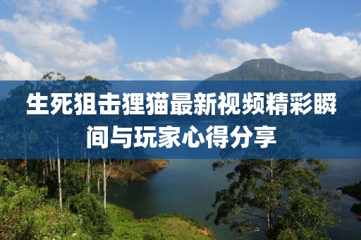 生死狙击狸猫最新视频精彩瞬间与玩家心得分享