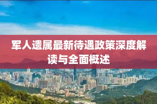 军人遗属最新待遇政策深度解读与全面概述
