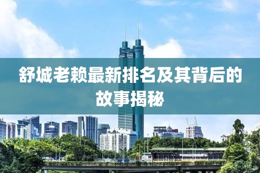 舒城老赖最新排名及其背后的故事揭秘