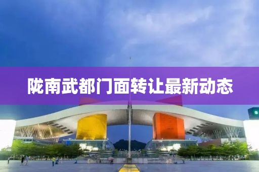 陇南武都门面转让最新动态