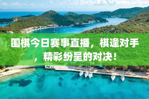 围棋今日赛事直播，棋逢对手，精彩纷呈的对决！