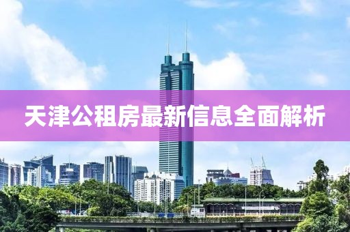 天津公租房最新信息全面解析